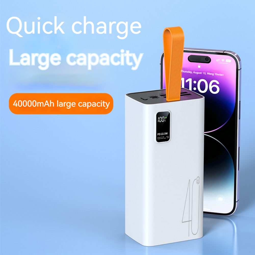 Powerbanka 40000mAh, PD 22,5 W, QC3.0, biela