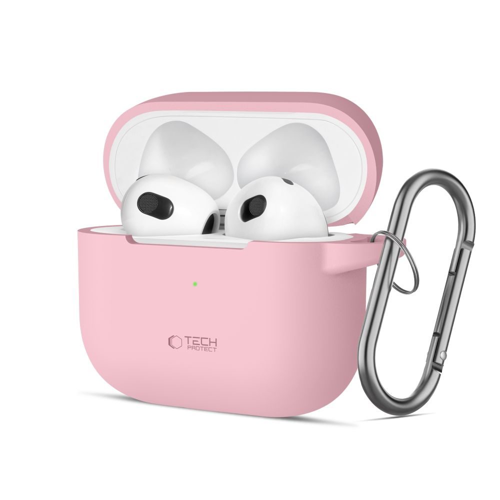 Levně Tech-Protect Silikonové pouzdro, Apple AirPods 3, růžové