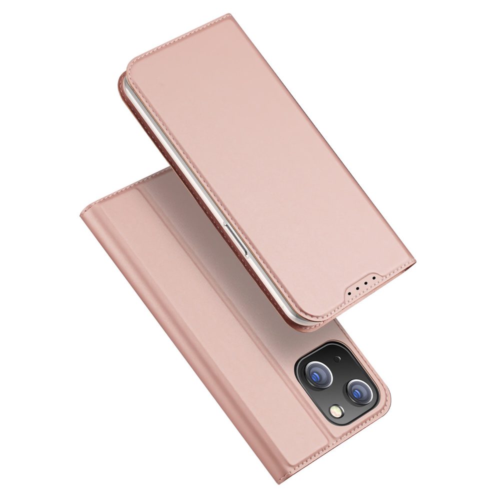 Dux Ducis Skin Pro Case, Könyves Tok, IPhone 15, Rózsaszín