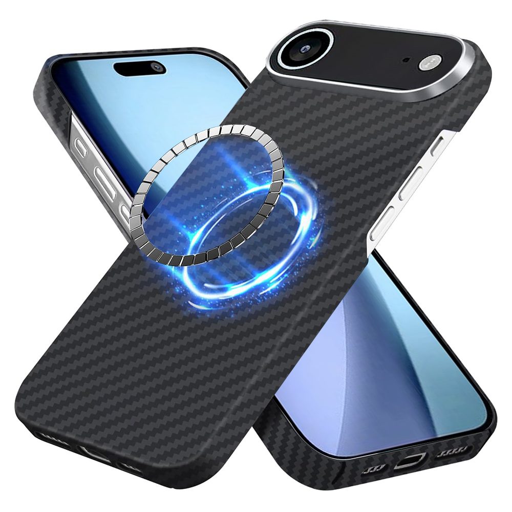 Techsuit Aramid Fiber MagSafe obal, iPhone Air, čierny