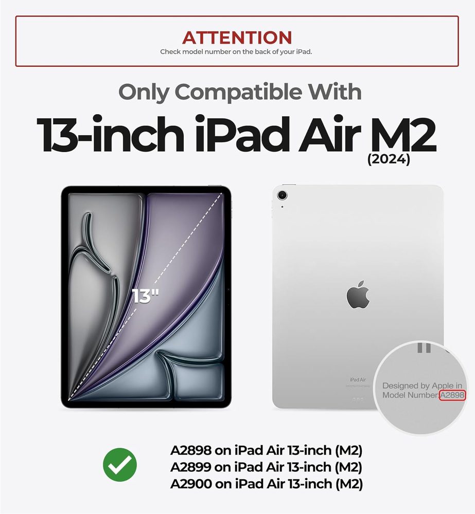 Dexnor 360 Kickstand obal iPad Air 13 2024 / 2025 / 2026, čierny