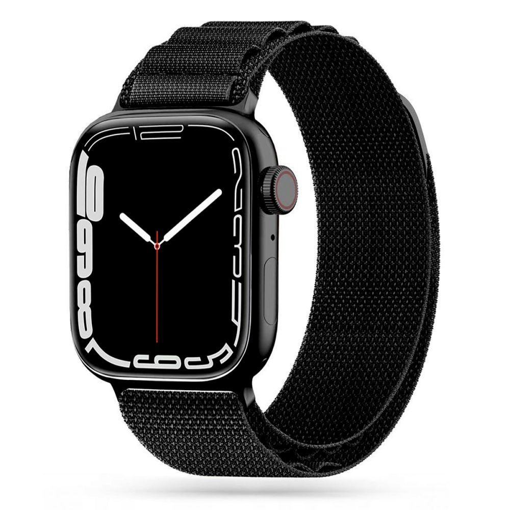 Tech-Protect Nylon PRO Szíj, Apple Watch 4 / 5 / 6 / 7 / 8 / 9 / SE (38 / 40 / 41 Mm), Fekete