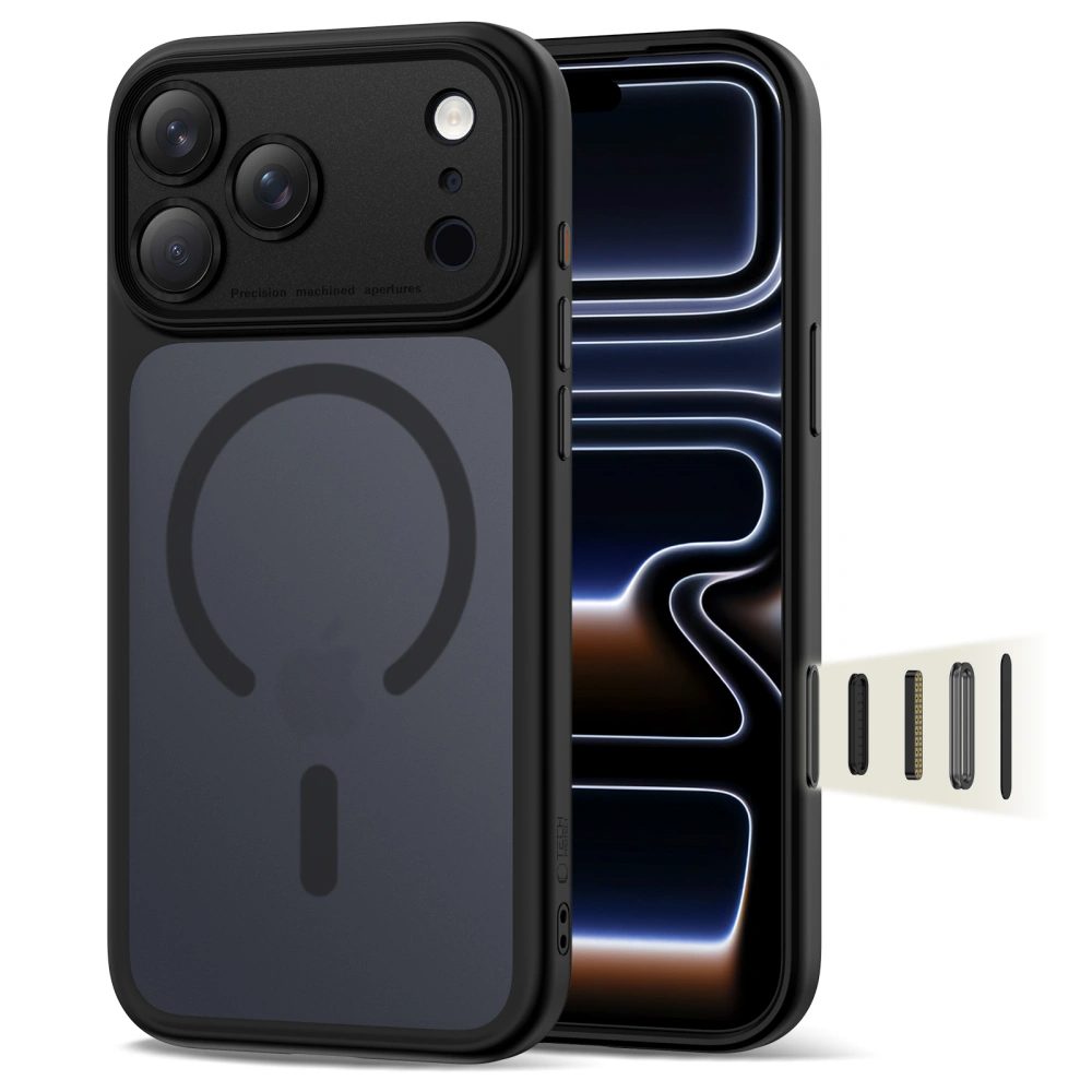 Levně Tech-Protect MagPeak MagSafe CC, iPhone 17 Pro Max, černý matný