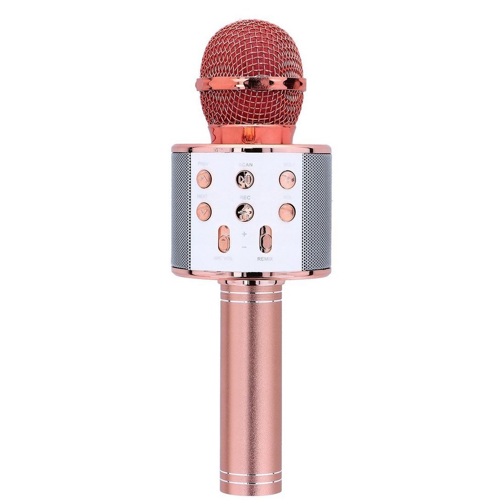 Bezdrôtový Mikrofón Pre Karaoke S Ovládačom Prehrávania, Ružový