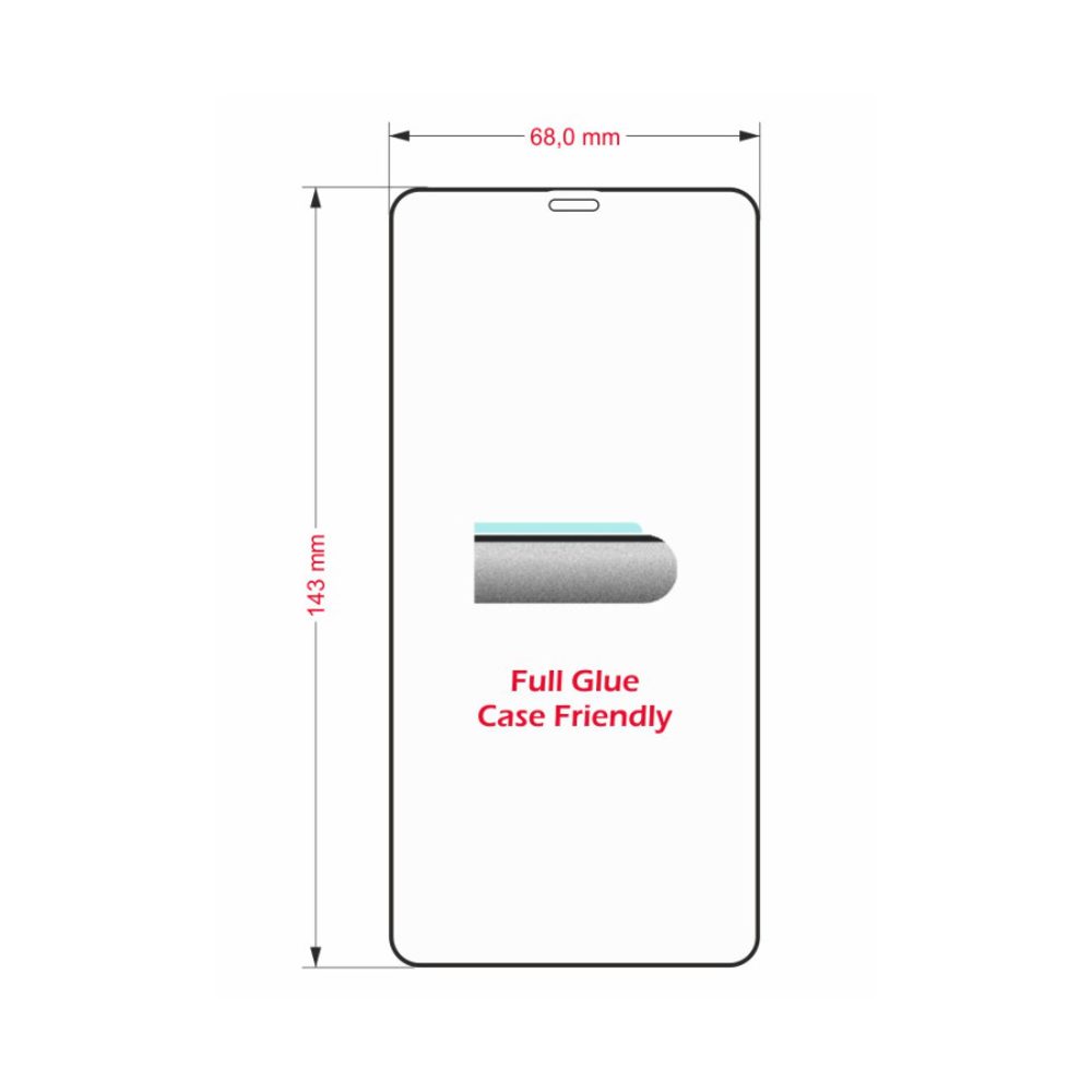 Swissten Full Glue, Color Frame, Case Friendly, Ochranné Tvrzené Sklo, Apple IPhone 12 / 12 Pro, černé