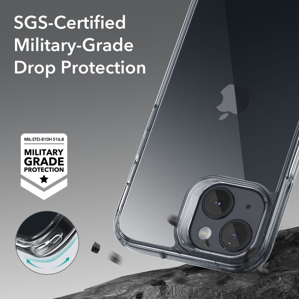 ESR Ice Shield Obal, IPhone 15 Plus, Priehľadný