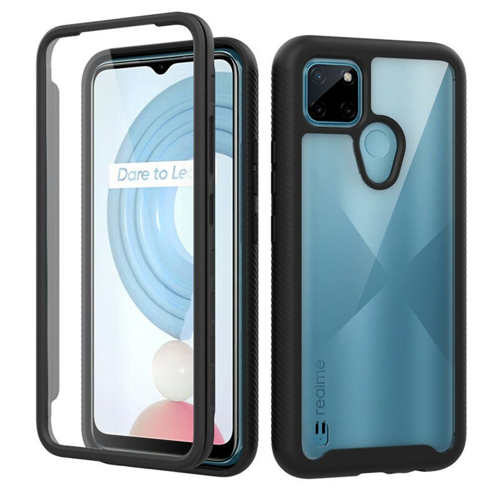 Techsuit Defense360 Pro + Zaščitna Folija, Realme C21Y / C25Y, črna