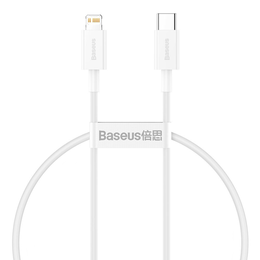 Baseus Superior Kabel USB-C - Lightning, 0,25 M, Bel (CATLYS-02)