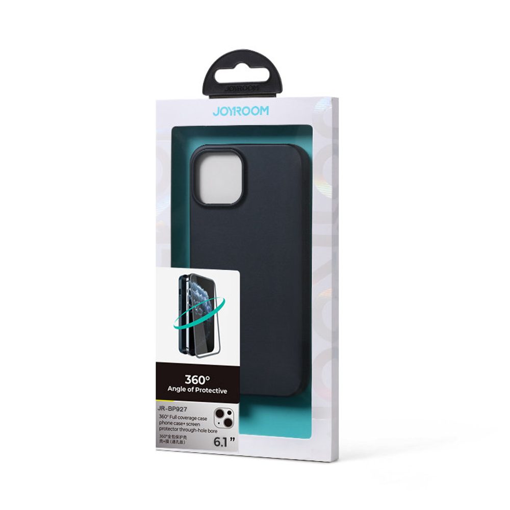 Joyroom 360 Full Case Maska + Kaljeno Staklo, IPhone 13, Crna