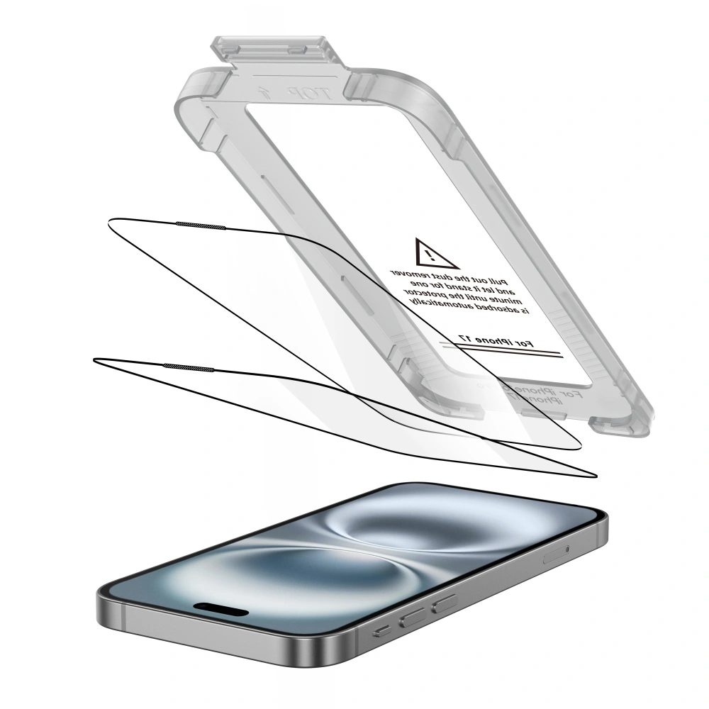 Tech-Protect Tvrdené sklo Quick Set+, iPhone 17, čierne, 2 kusy
