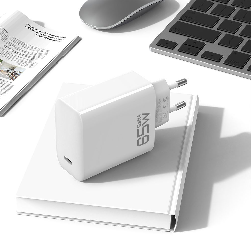 Blavec nabíjačka BC-8, GaN4, PD QC 65W 3A, USB-C, biela