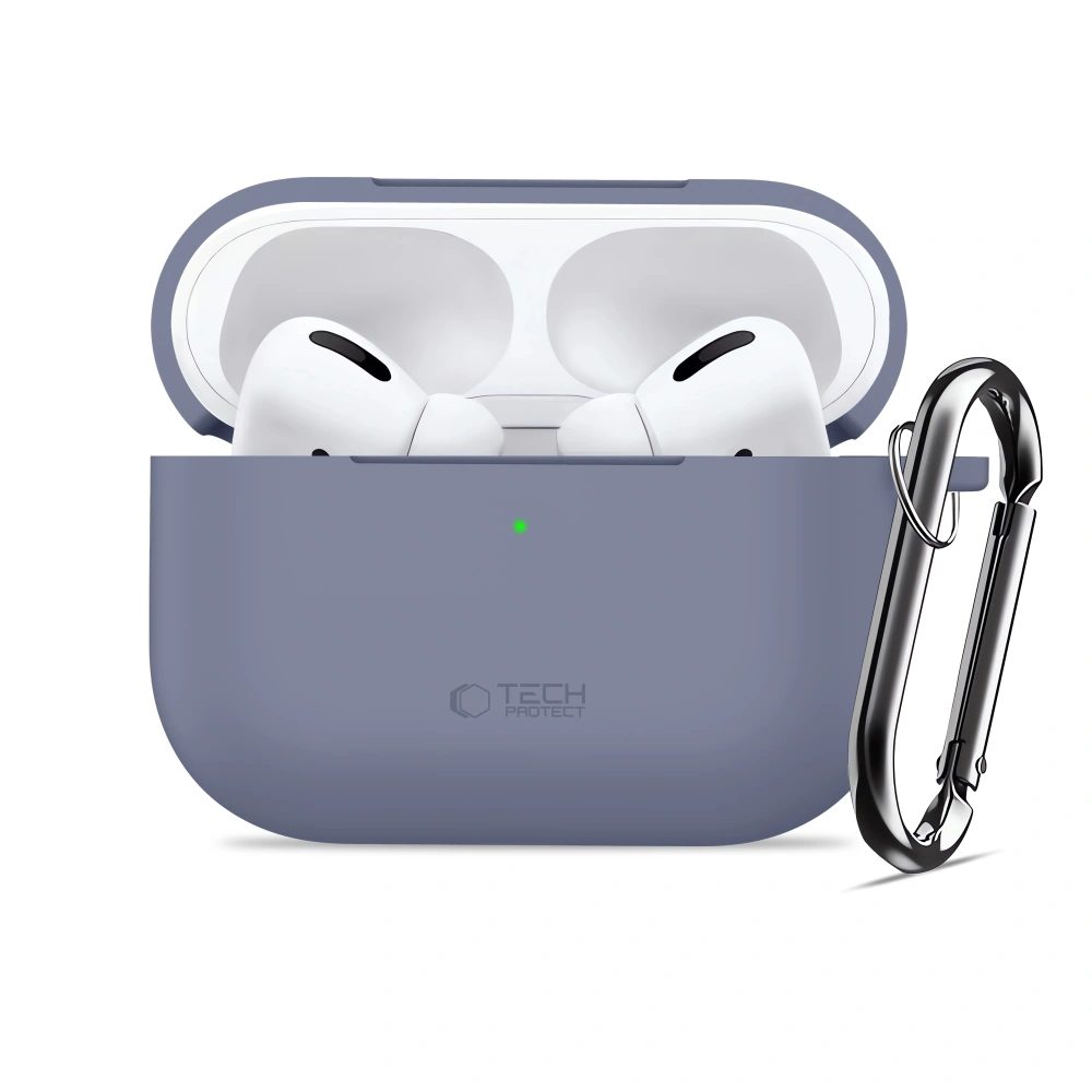 Levně Tech-Protect Silikonové pouzdro, Apple AirPods Pro 3, světle modré