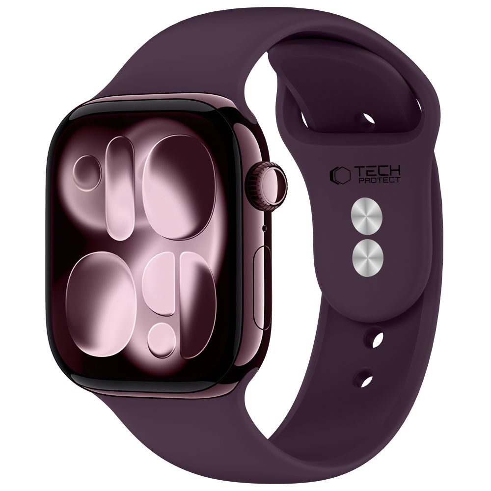 Curea din silicon Tech-Protect, Apple Watch 8 / 9 / 10 / 11 / 12 / SE / Ultra (44 / 45 / 46 / 49 mm), mov închis