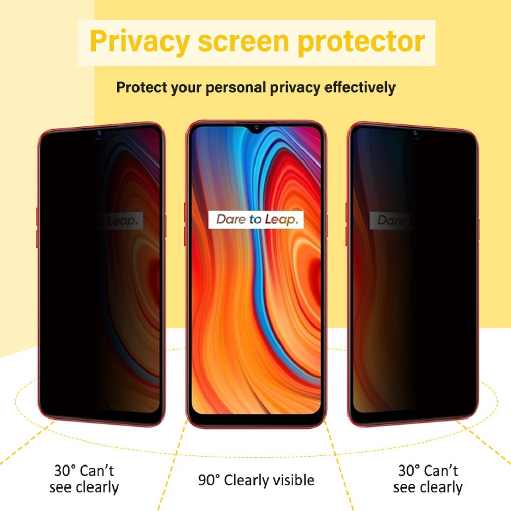 Privacy 5D Zaščitno Kaljeno Steklo, Realme C33