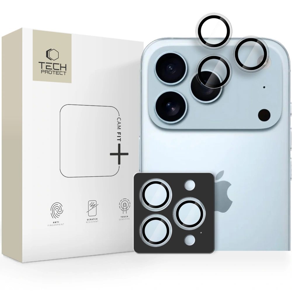 Levně Tech-Protect Camring Fit+, sklíčko pro čočku fotoaparátu, iPhone 14 Pro / Max / 15 Pro / Max / 16 Pro / Max / 17 Pro / Max, průhledné
