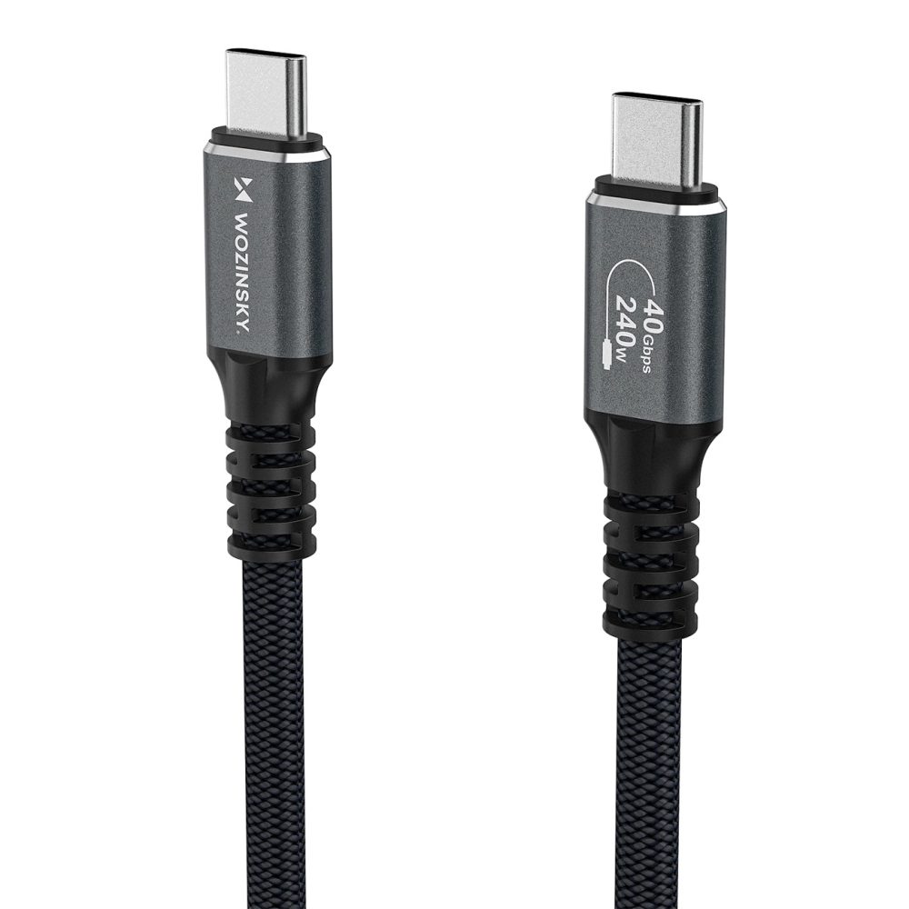 Wozinsky WPS-UY415S kábel USB-C - USB-C, Thunderbolt 4, 240W, 1,5 m, čierny
