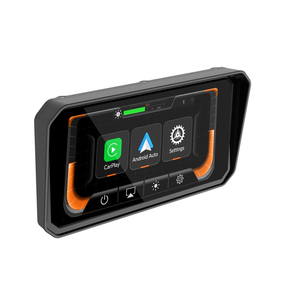 Motoros 6" CarPlay kijelző vezeték nélküli Apple CarPlay és Android Auto támogatással