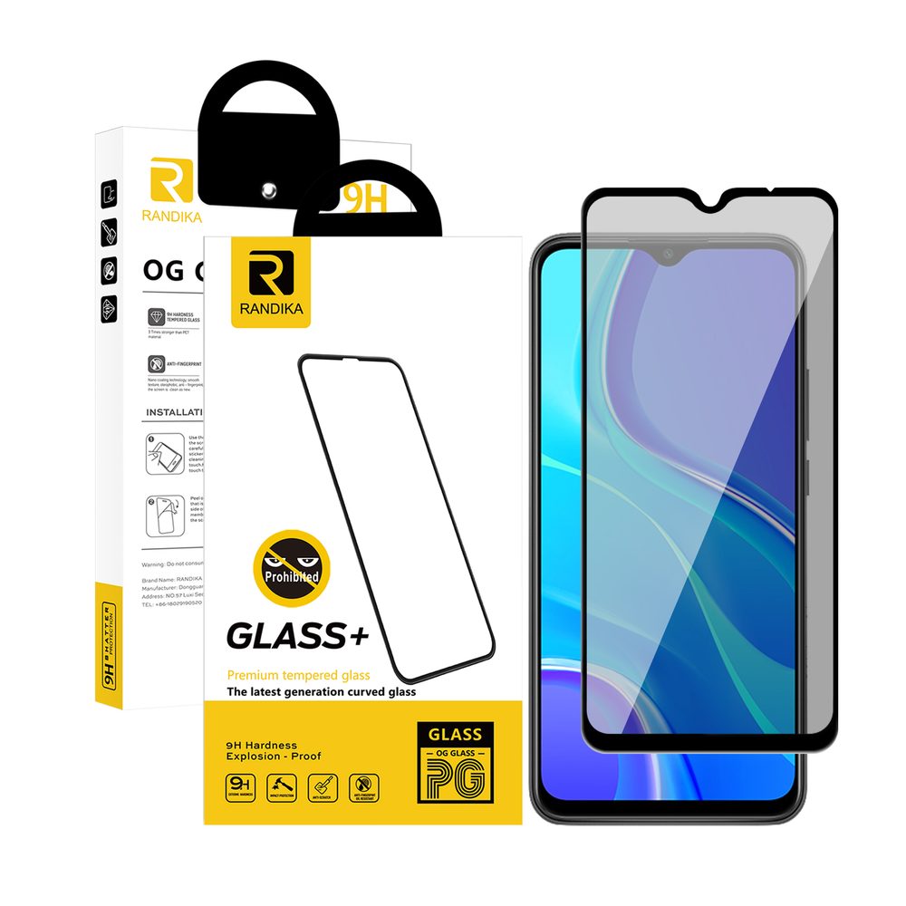 Privacy 5D Edzett üveg, Xiaomi Redmi 9