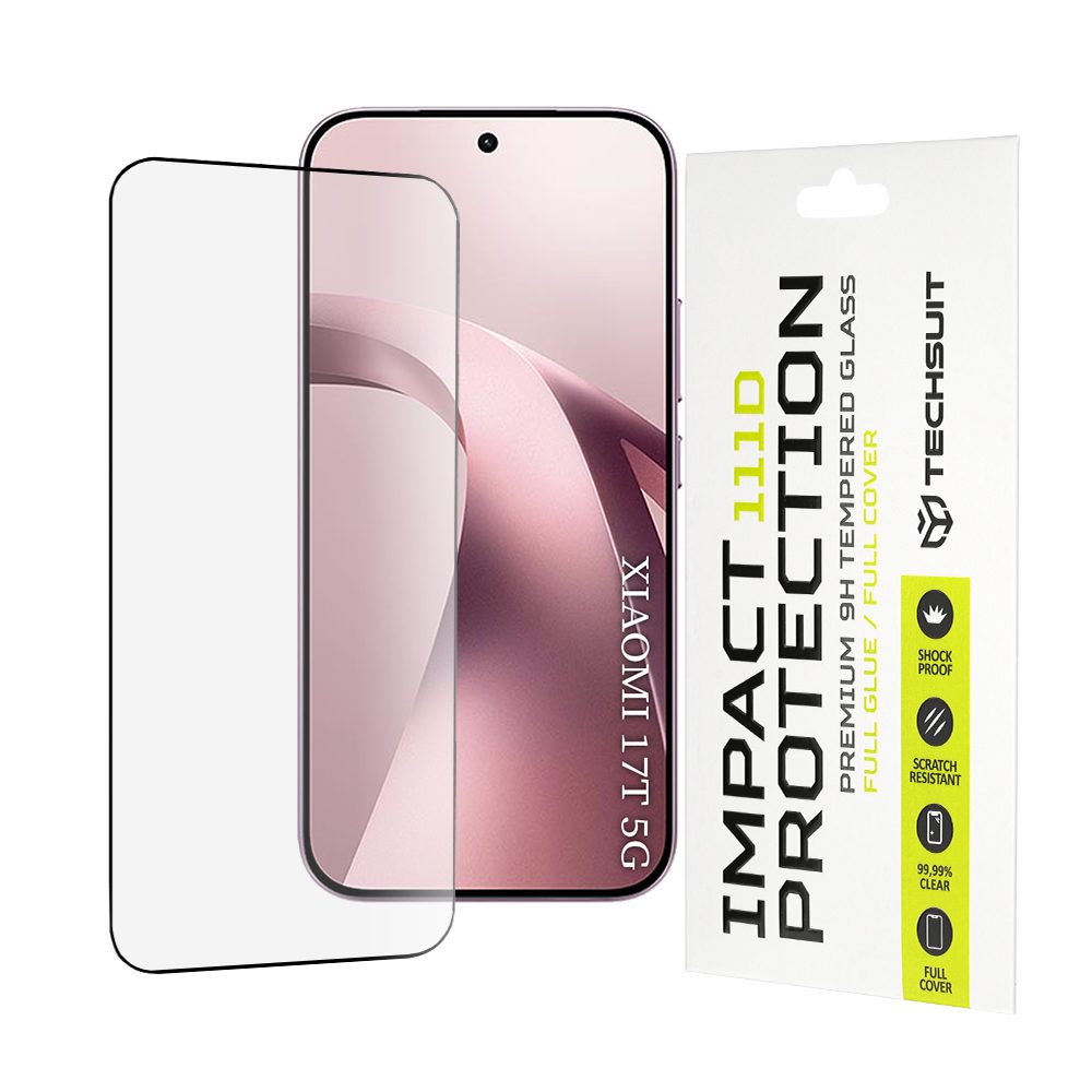 Techsuit 111D Sticlă securizată, Xiaomi 17T, negru