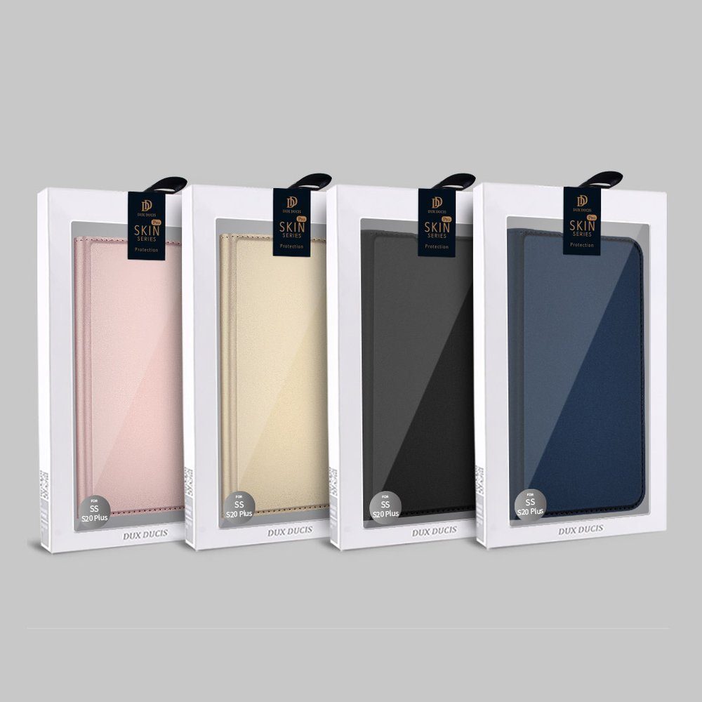 Dux Ducis Skin Leather Case, Husă Tip Carte, IPhone 14 Pro, Neagră