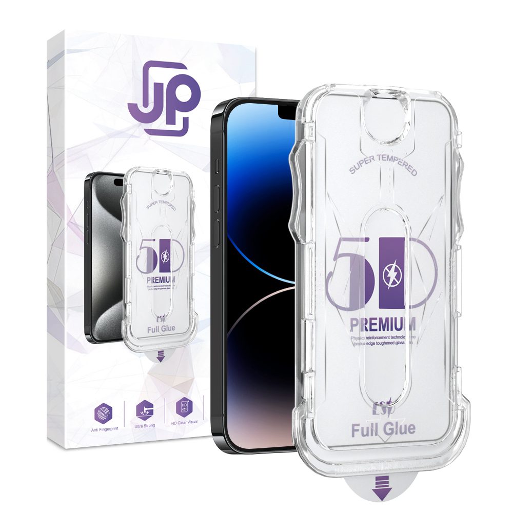 Levně JP DustFree 5D Tvrzené sklo, iPhone 13 / 13 Pro / 14 / 16e / 17e