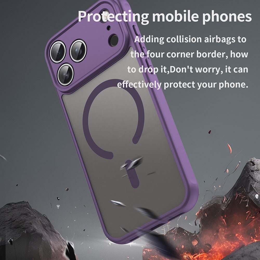 Techsuit HaloFrost II MagSafe, iPhone 17 Pro, fialové