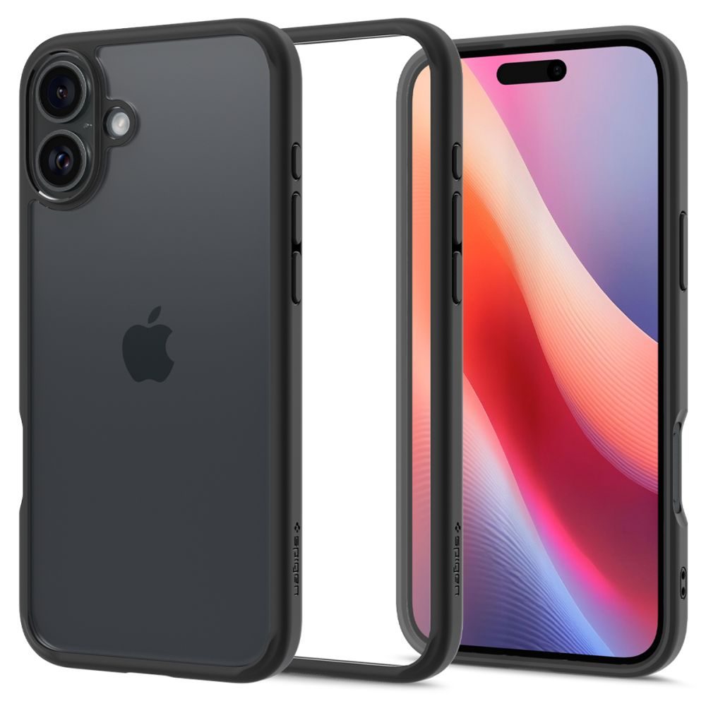 Spigen Ultra hybrid kryt na mobil, iPhone 16 Plus, černý