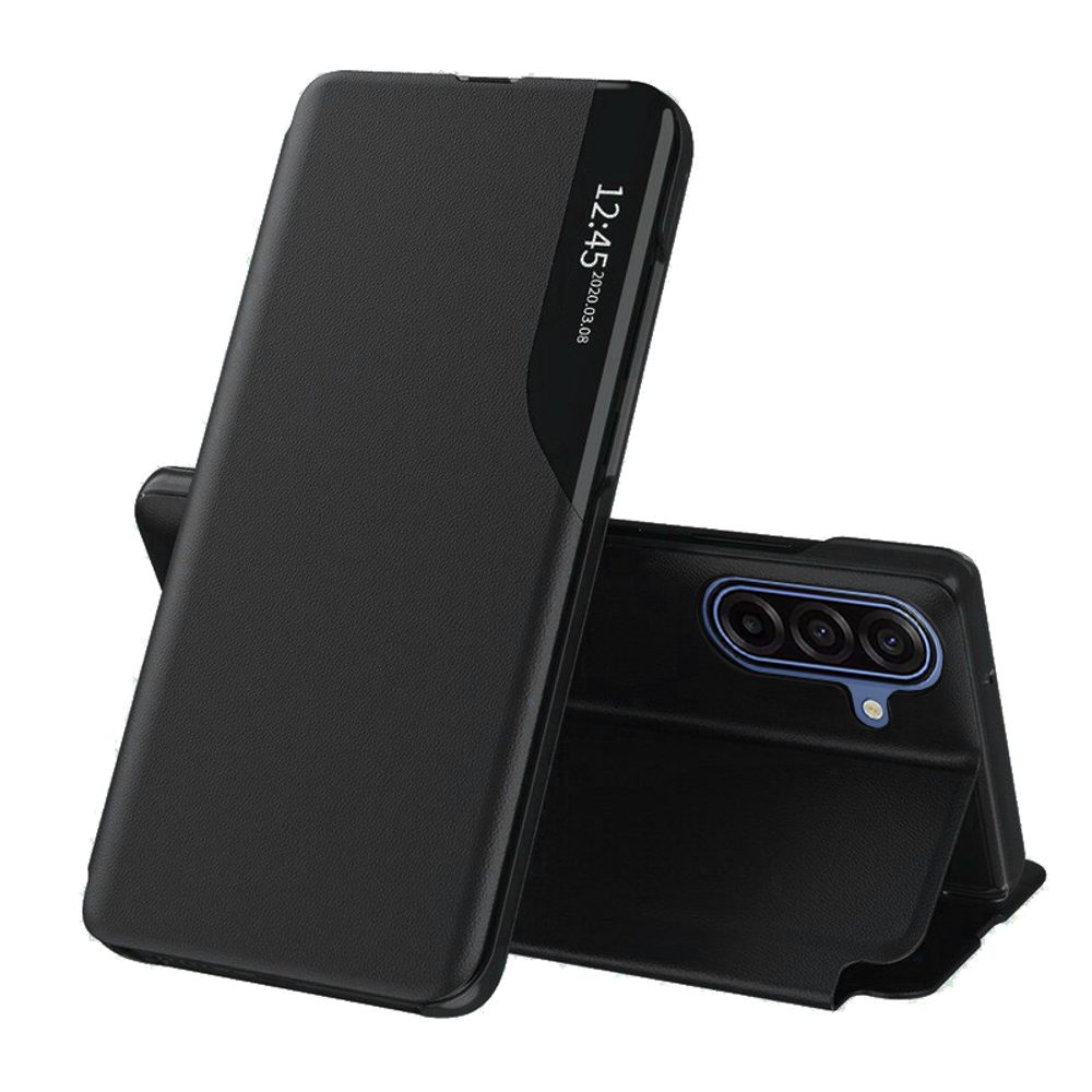 Levně Eco Leather View Case, Samsung Galaxy A17 5G, černé