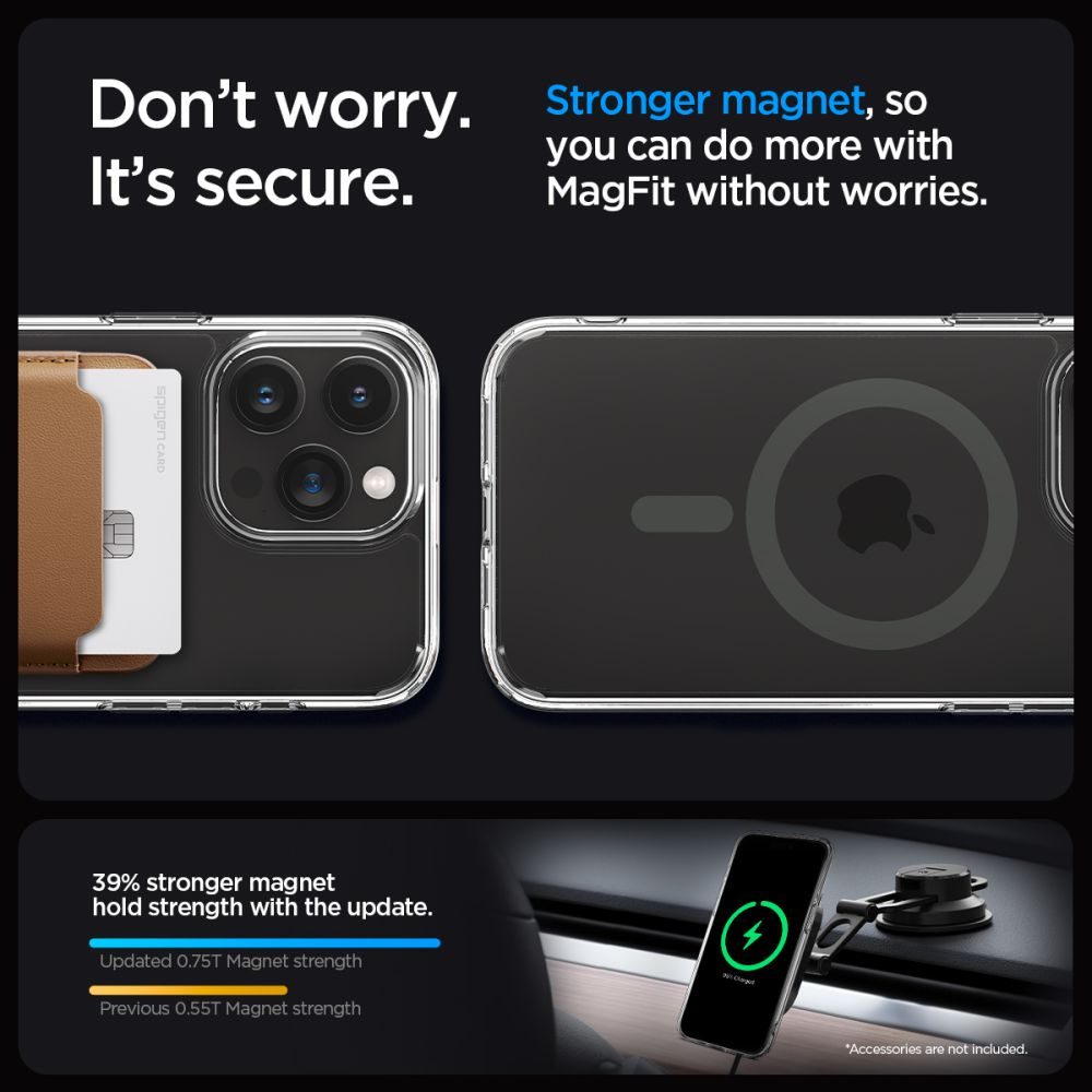Spigen Ultra Hybrid Mag S MagSafeom, IPhone 15 Pro, Graphite