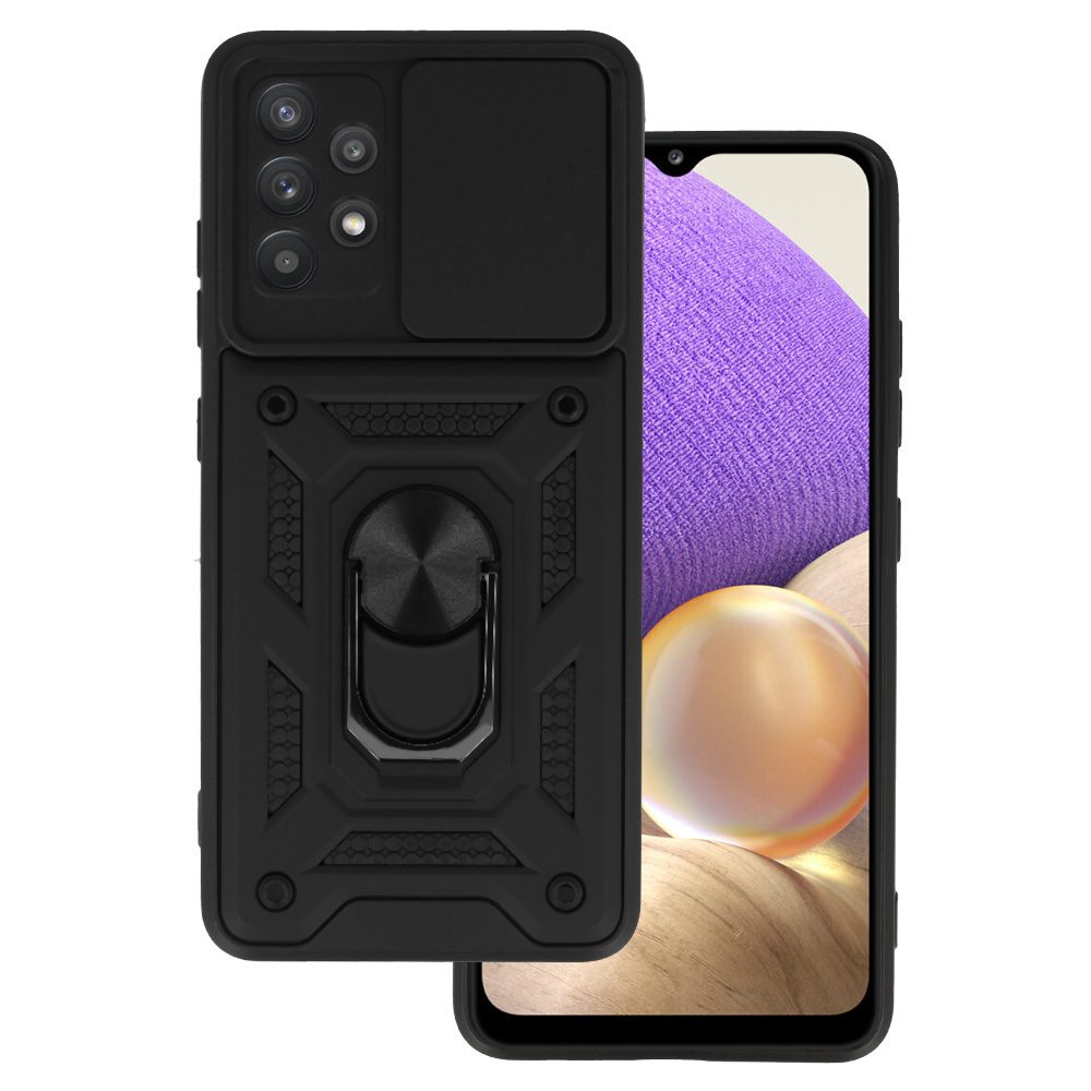 Slide Camera Armor Case, Samsung Galaxy A32 5G, črn