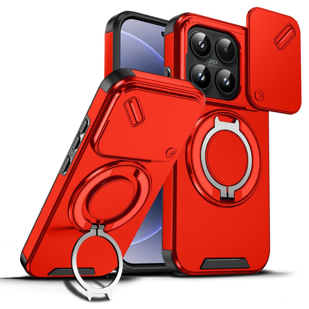 Husă Camslide Stand, Xiaomi 17, roșu