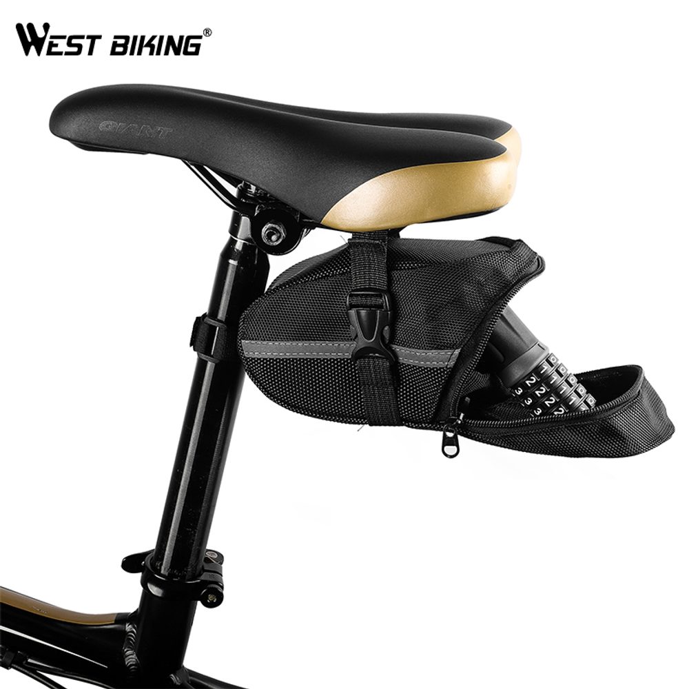West Biking Digitálny reťazový zámok na bicykel, čierny
