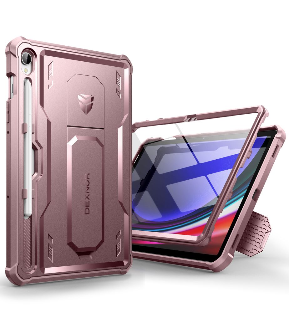 Dexnor 360 Kickstand obal Samsung Galaxy Tab S9, růžový