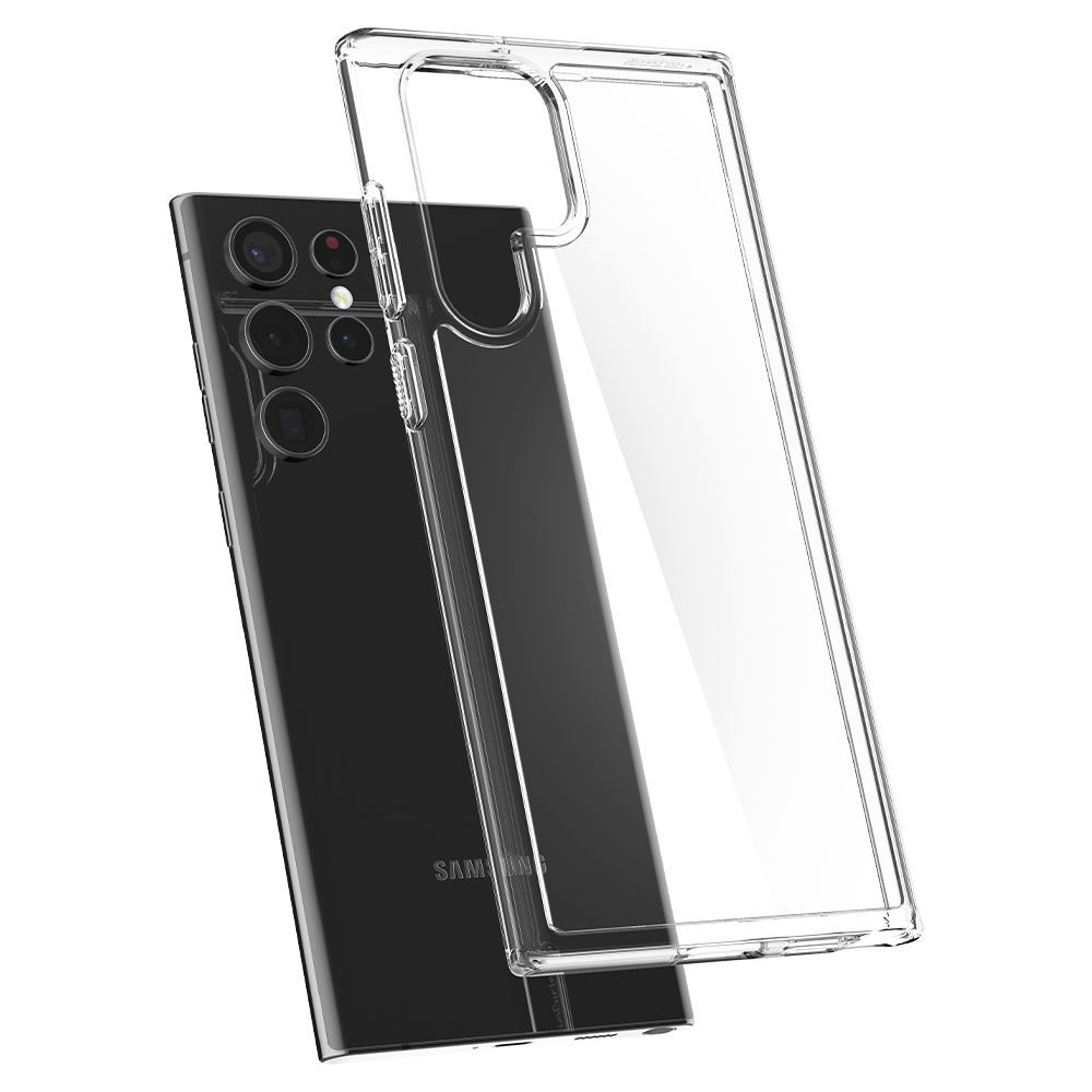 Spigen Ultra Hybrid Telefontok, Samsung Galaxy S22 Ultra, átlátszó