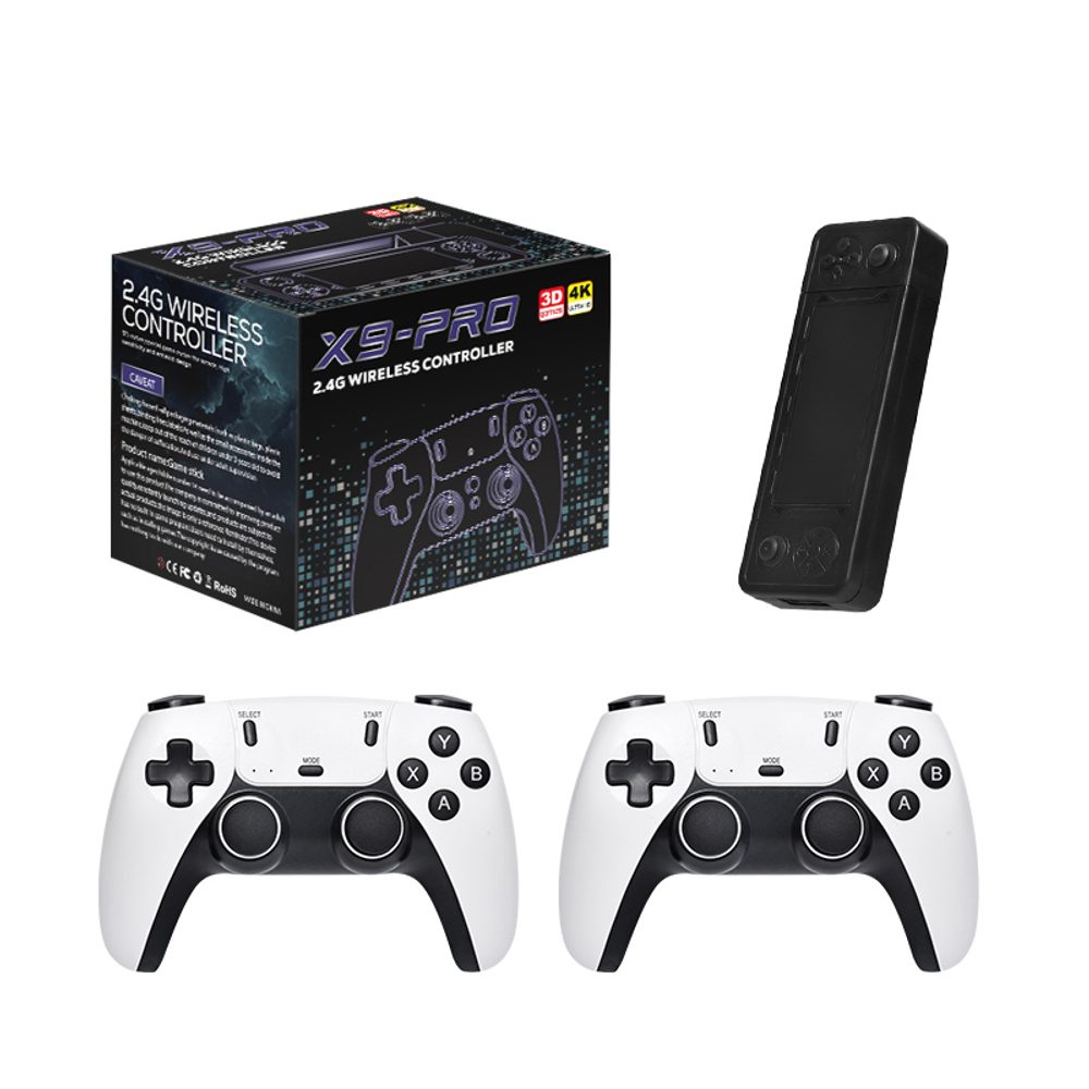 Levně X9 Pro Retro konzole se dvěma bezdrátovými ovladači, HDMI, Game Stick, 4K
