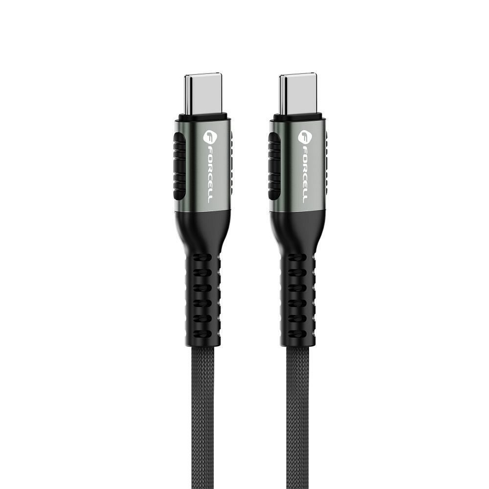 Forcell F-Energy USB-C - USB-C kábel, QC4.0, PD, 5A, 100W, 0,5 m, fekete