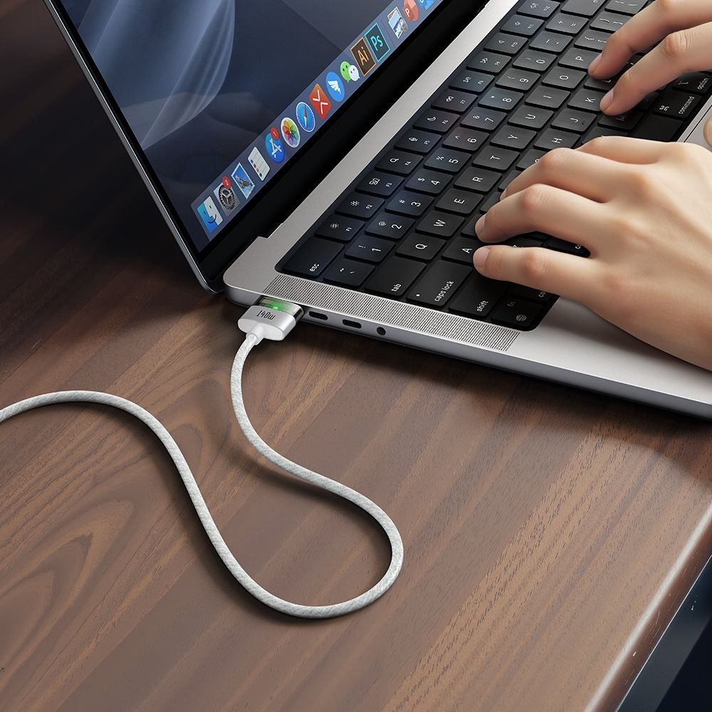 Mcdodo Magnetický kábel (CA-2070) USB-C - MagSafe 3, 140W, LED indikátor, 2 m, biely