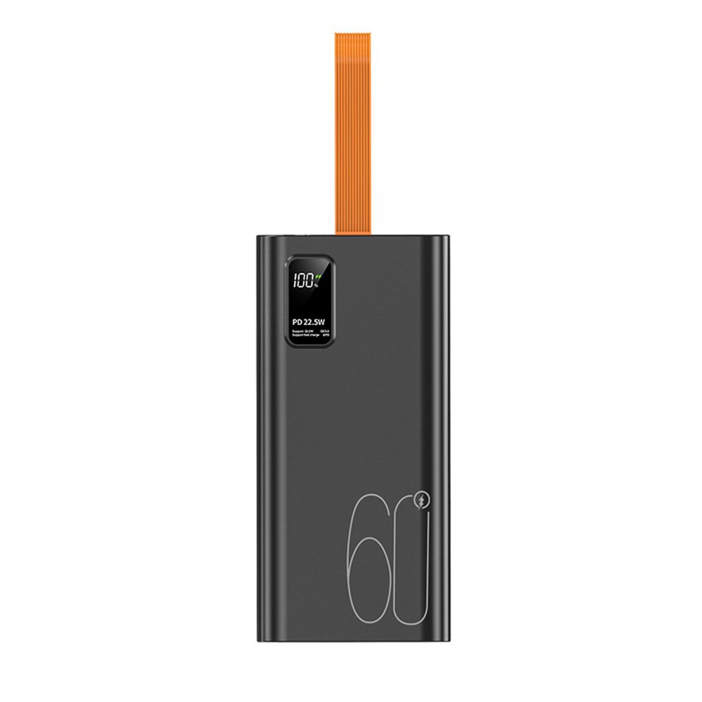 Powerbanka 60000mAh, PD 22,5W, QC3.0, černá