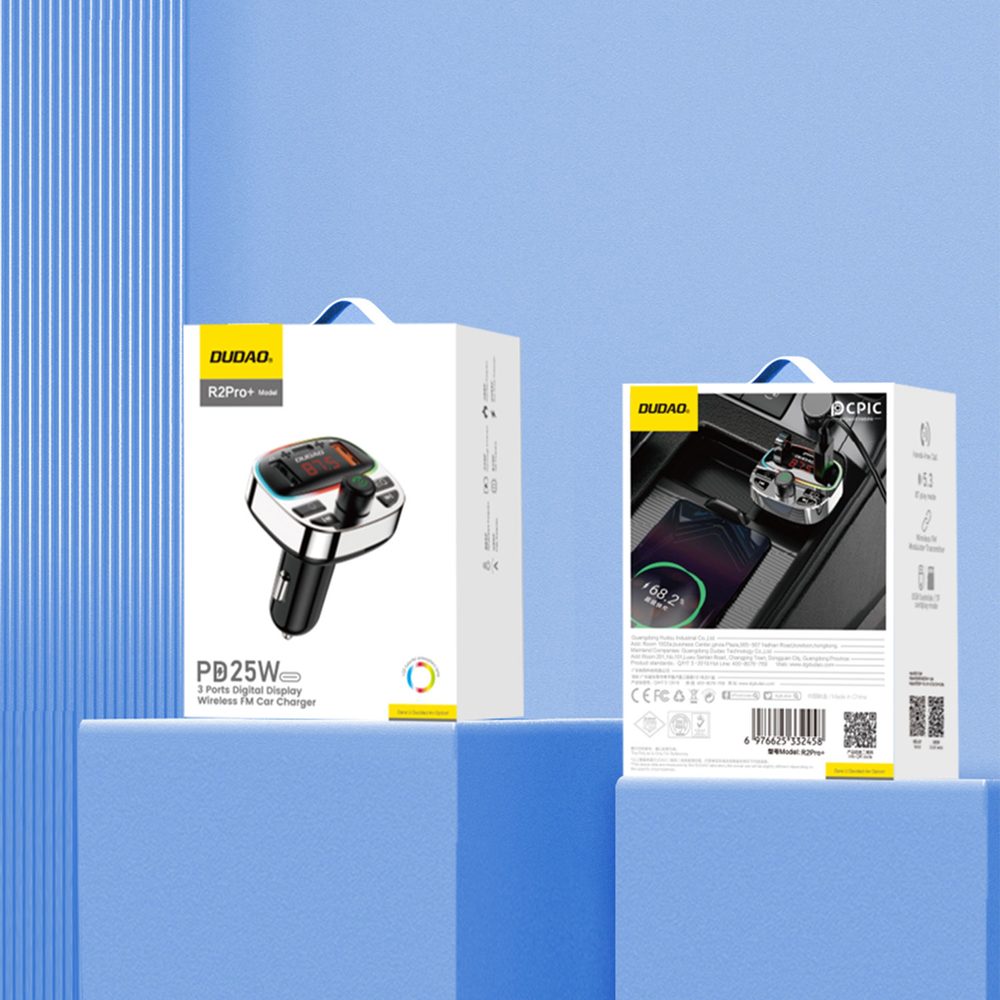 Dudao R2PRO+ Bluetooth vysielač, čierno-strieborný