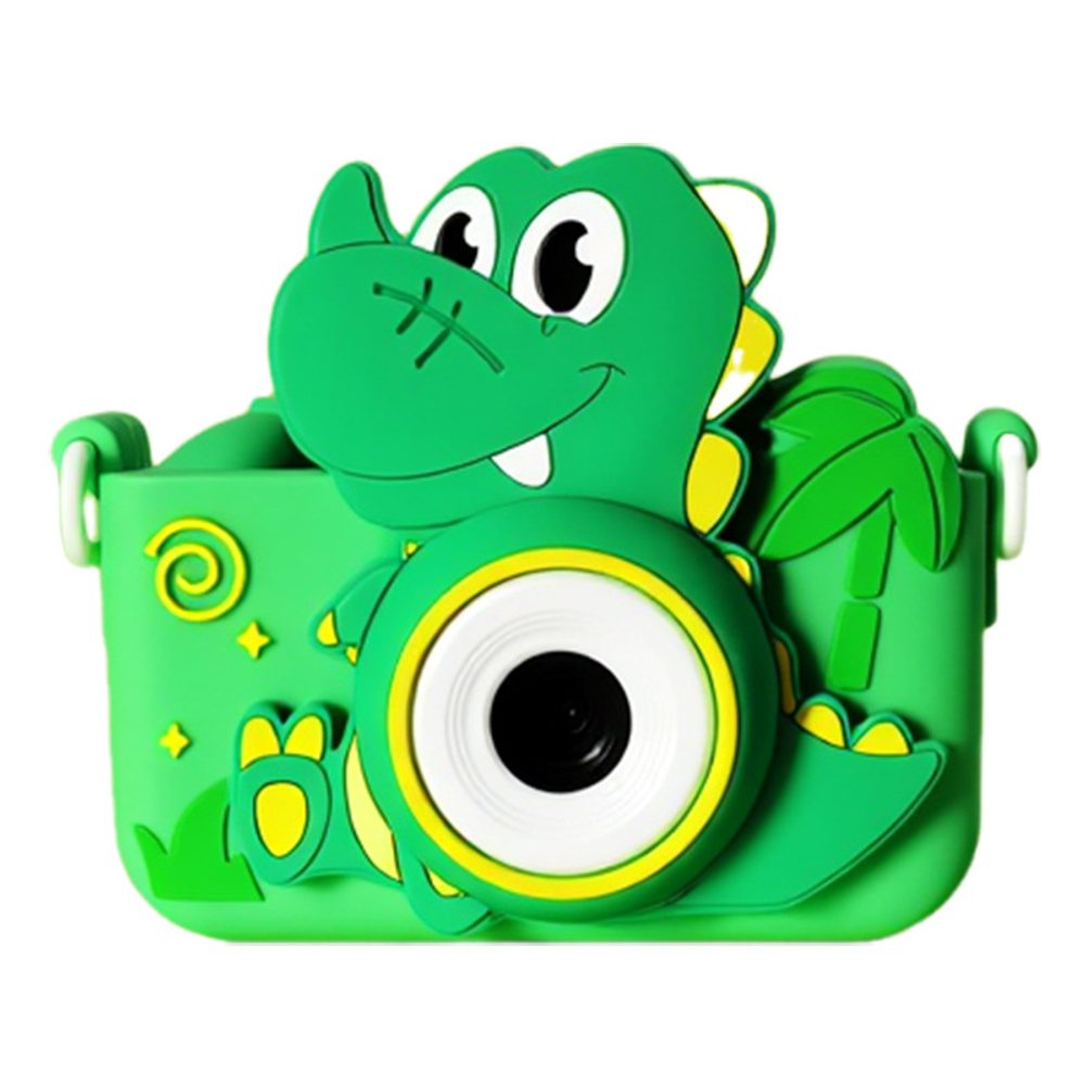 Levně Dětský fotoaparát Dino kamera s displejem a videem, zelený