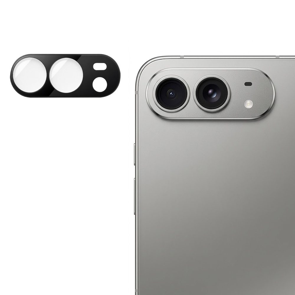 Techsuit sticlă pentru camera foto, iPhone Duo, negru