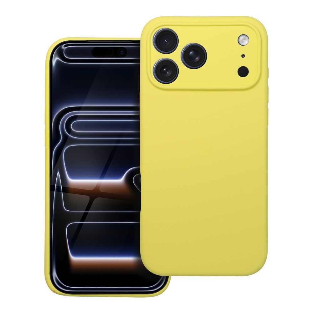 Obal Silicone, iPhone 17 Pro Max, žltý