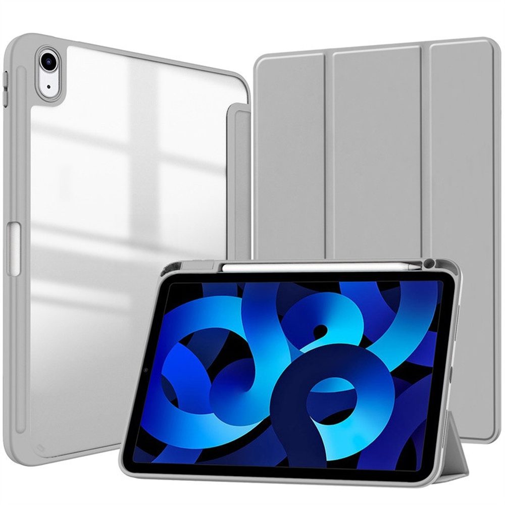 JP Smart case Pen Elegáns táblagép tok, iPad Pro 11 2018 / 2020 / 2021 / 2022, iPad Air 4 10.9 2020 / Air 5 10.9 2022 / Air 11 2024, szürke