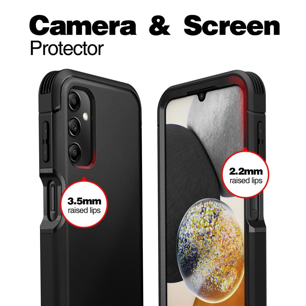 Tech-Protect Kevlar Pouzdro, Samsung Galaxy A14 4G / 5G, černé