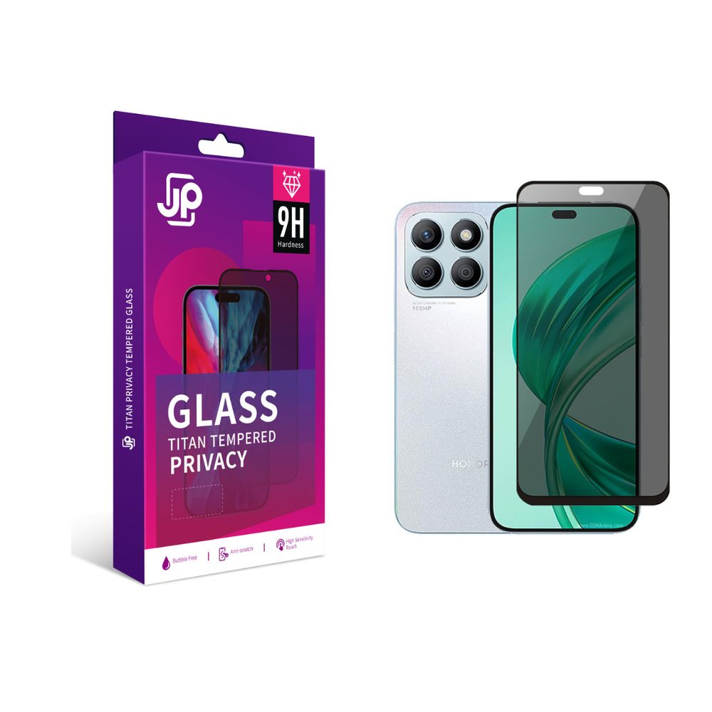 JP Titan Privacy extra tartós edzett üveg, Honor X8b, fekete