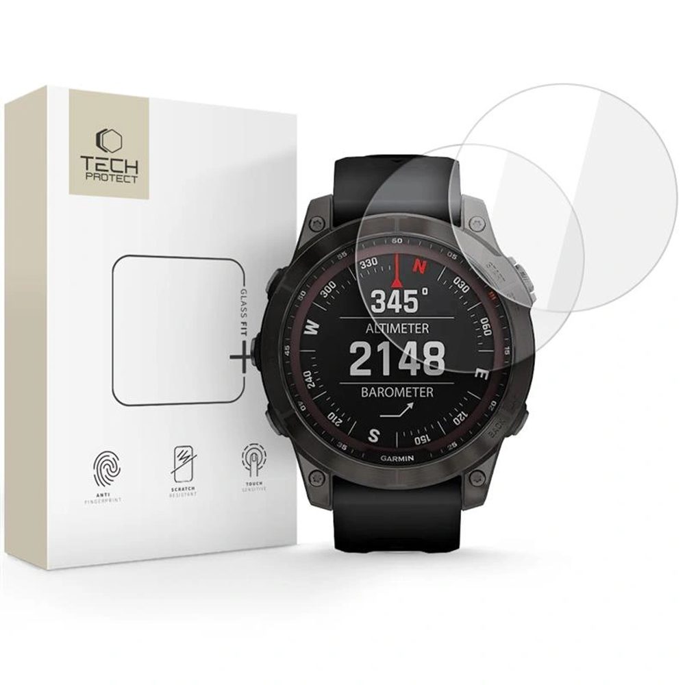 Tech-Protect edzett üveg Glass Fit+, Garmin Fenix 7 / 7 Pro, 2 darab