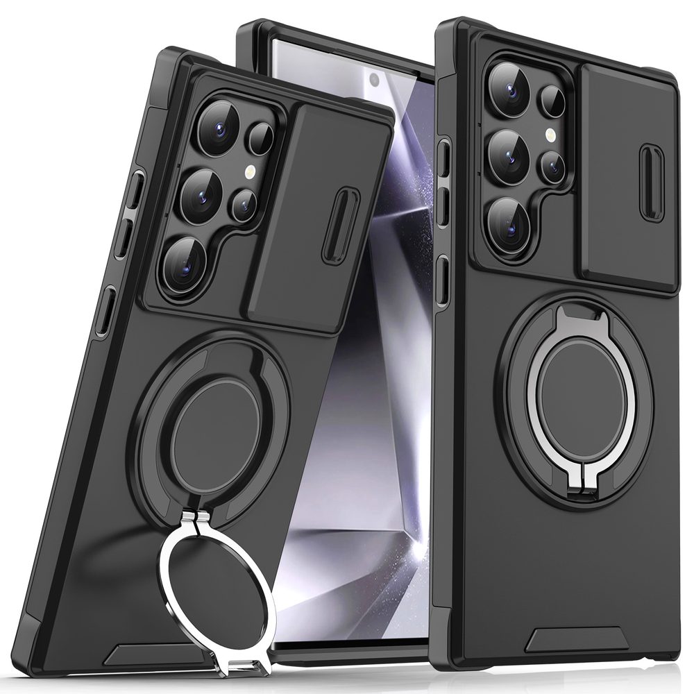 Levně Camslide Stand obal, Samsung Galaxy S23 Ultra, černý