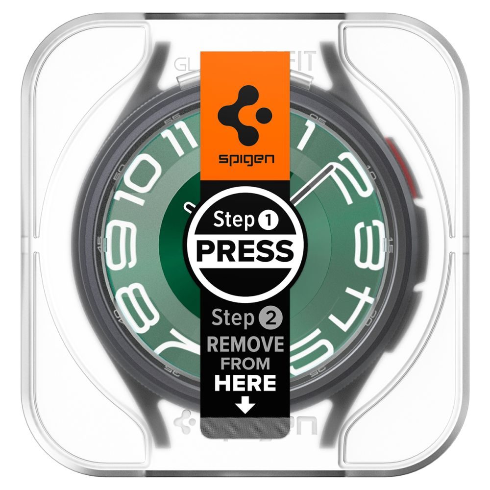 Spigen Glas.TR EZ Fit Kaljeno Staklo 2 Komada, Samsung Galaxy Watch 6 (47 Mm)