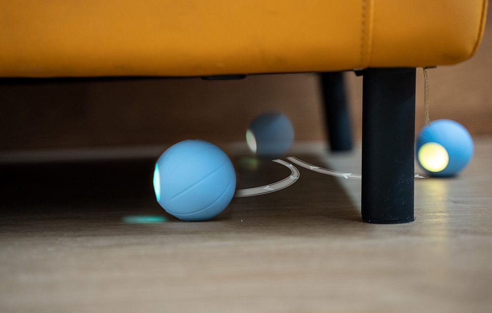 Cheerble Ball W1 SE Interaktívna Loptička Pre Domácich Miláčikov, Modrý
