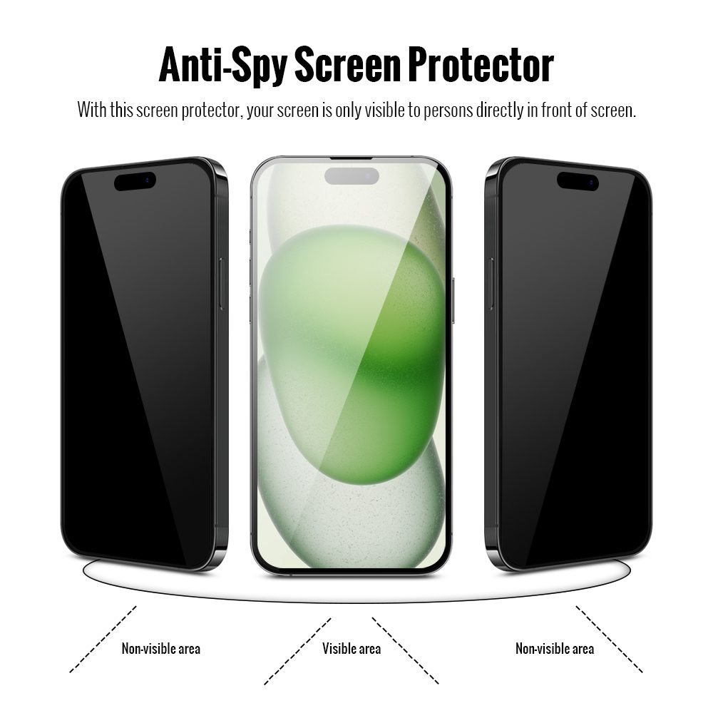 Privacy 5D Edzett üveg, IPhone 15